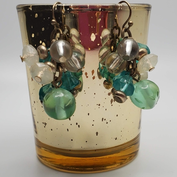 Blue and Green Earrings - Picture 4 of 13